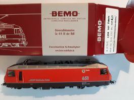 Bemo H0m 1259 161  Ge 4/4 III 651 Fideris