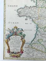 Authentique gravure de 1678 du Royaume de France