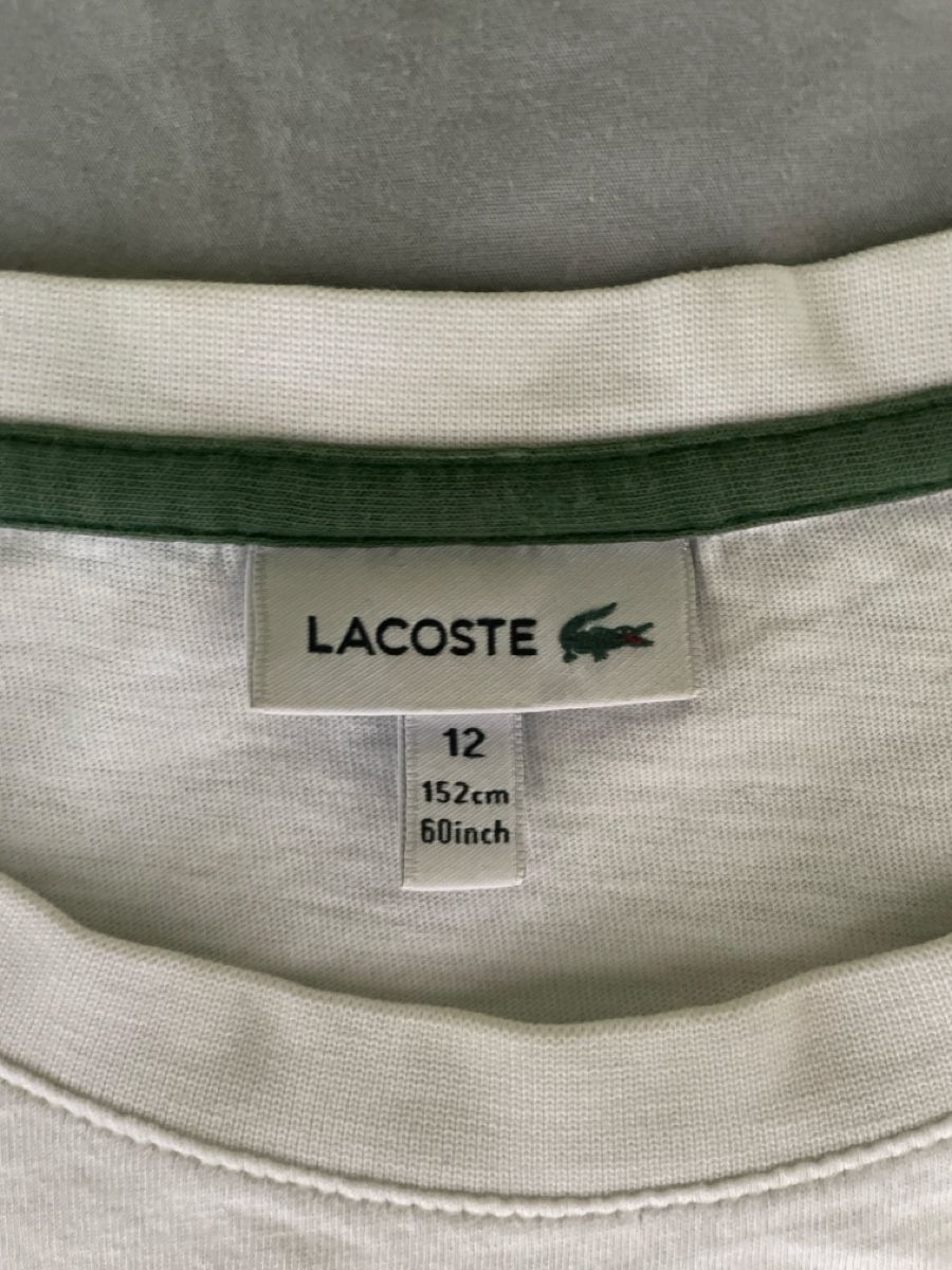 Lacoste Camicie, T-shirt & Polo: T-shirt Lacoste blanc – Nuovo (secondo la descrizione) da Plan-les-Ouates venduto da lib_vw7b 1