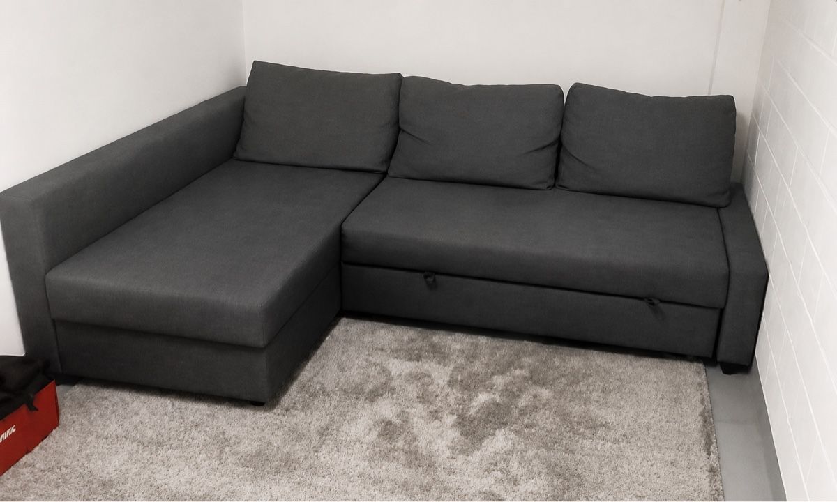 Sofas: Ecksofa dunkelgrau mit Bettfunktion und Stauraum – Gebraucht aus Dübendorf von art_k5h9