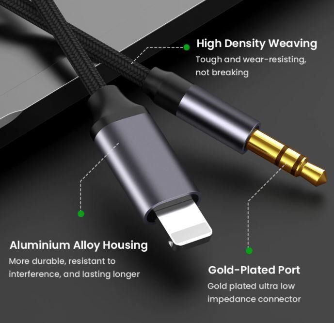 Cavi: iPhone 3,5-mm-Klinken-Aux-Kabel – Nuovo e nell'imballaggio originale da Unterägeri venduto da RmOnline 5