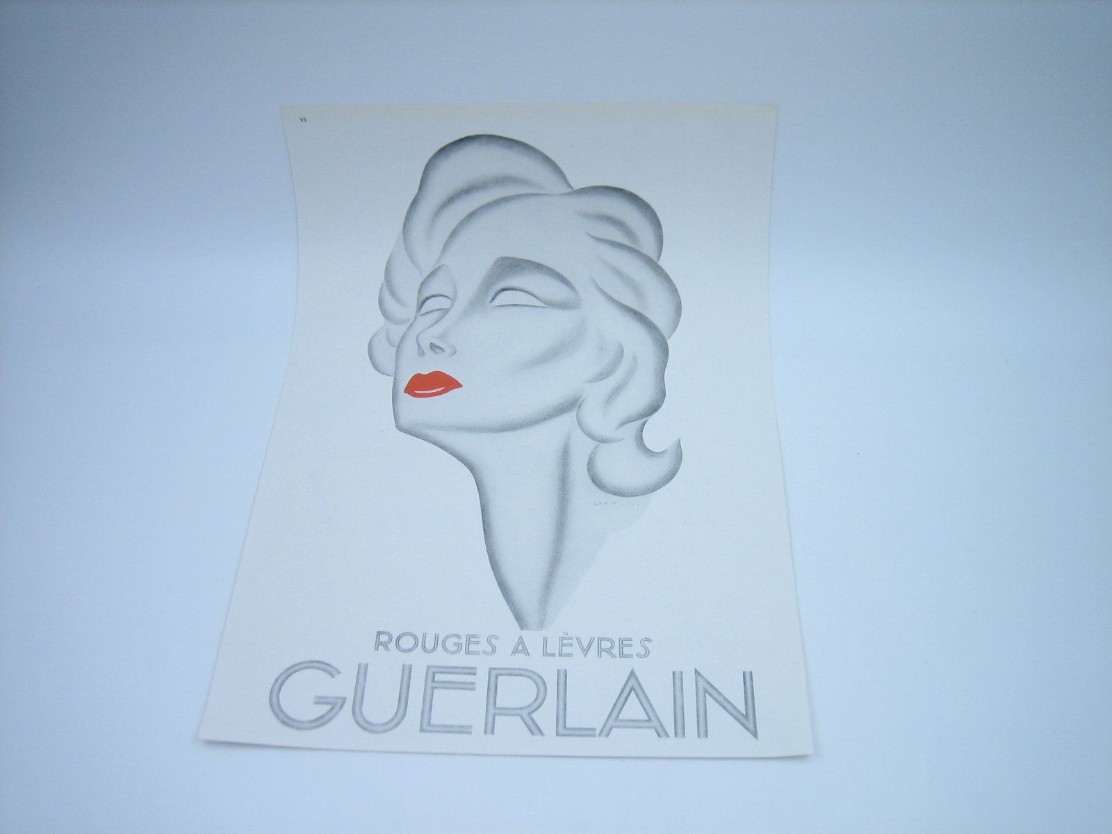 Foto & Immagini: Guerlain Rouges A Lèvres Lippenstift altes Werbeblatt – Usato da Zürich venduto da Tomi118