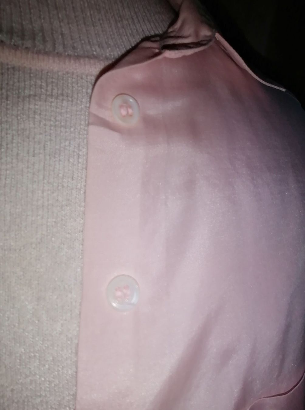 Camicette: Schimmernde rosa Retro Seidenbluse – Usato da Corcelles-près-Payerne venduto da RxOne_Krs 6