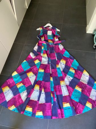 Elliot printed cotton-blend maxi dress – Gr. L / NEU mit Eti