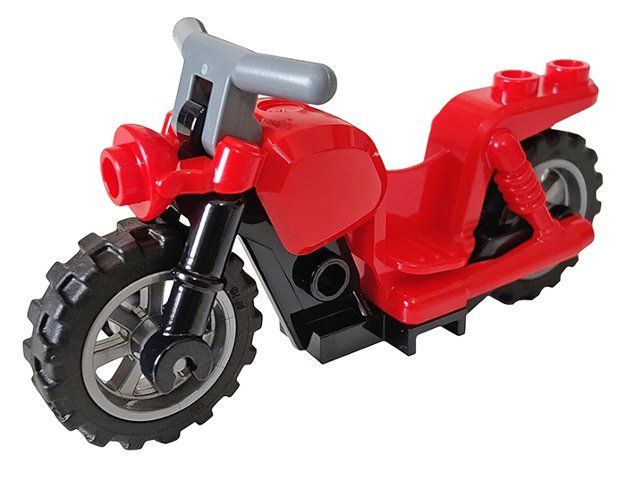Lego Jeux de construction: LEGO 65521c04 Red Motorcycle Chopper with Black Frame – Neuf (Voir description) à Basadingen par tot_59zf