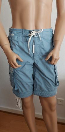 Neue Superdry Shorts, Badehose Herren, hellblau, Gr. S