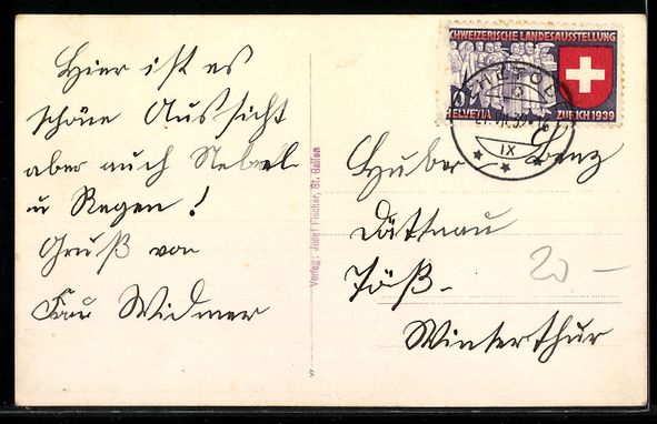 Cartoline postali: Rehetobel, Totalansicht mit Kirche und F – Usato da Berlin venduto da bartko-reher 1
