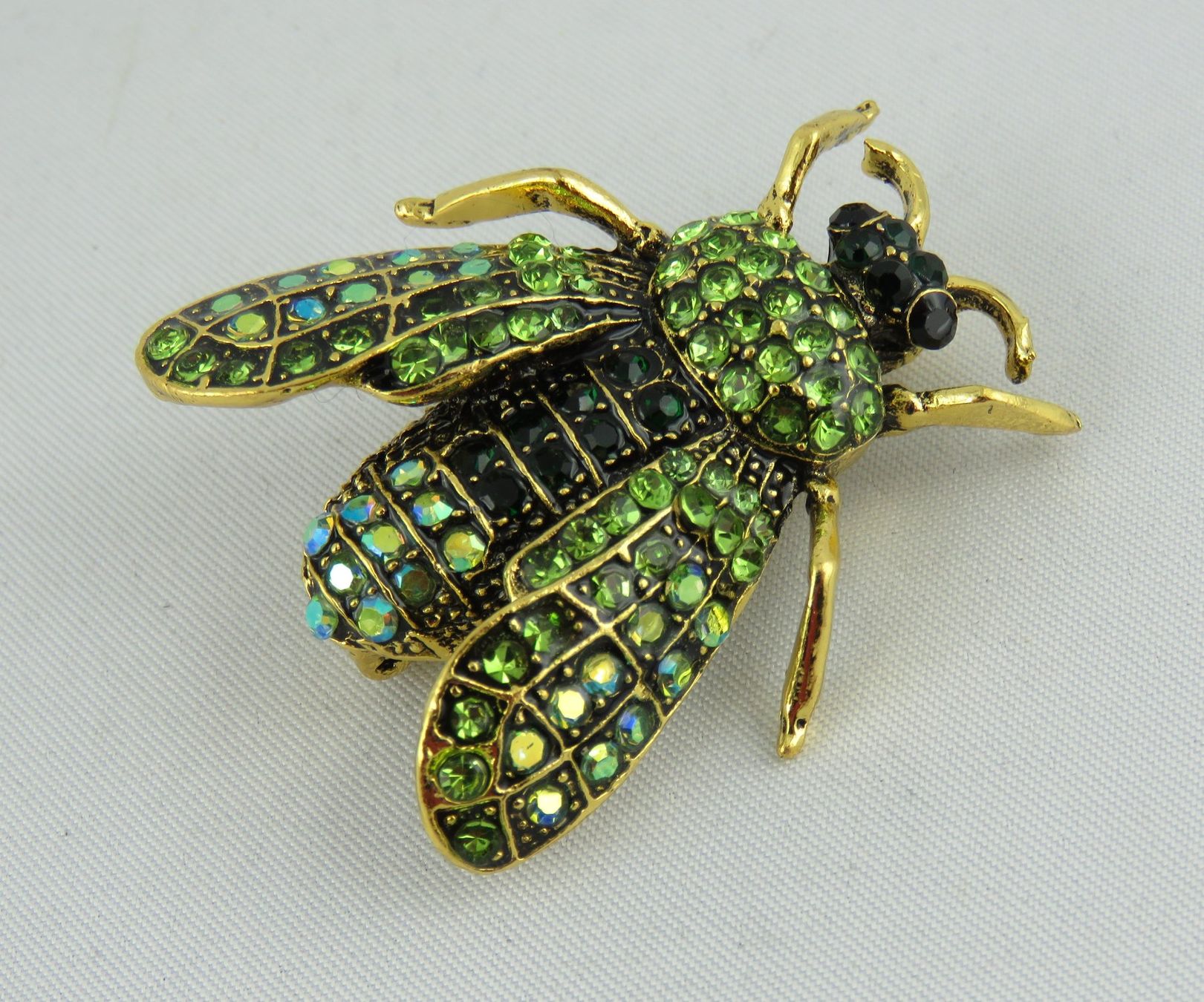 Broschen & Nadeln: Schöne - Vintage - Brosche - KÄFER - Grün - Modeschmuck – Neu und originalverpackt aus Grenchen von Yamahwildstar16 2