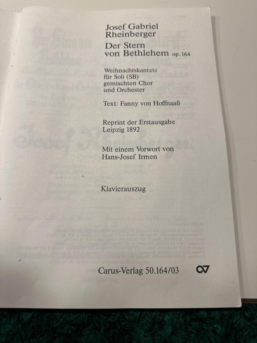 Libri: Der Stern von Bethlehem, Klavierauszug – Usato da Wald ZH venduto da Martin79 1