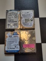 4x 500GB 2.5" SATA HDD – SMART geprüft – WD/Hitachi/Seagate