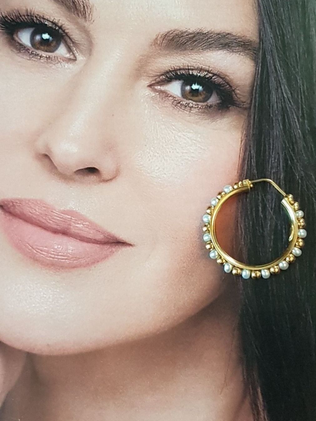 Orecchini pendenti & Orecchini a lobo: Edle Ohrcreolen in Perlen/Gold Design – Nuovo (secondo la descrizione) da Unterägeri venduto da Altgoldschmuck 6
