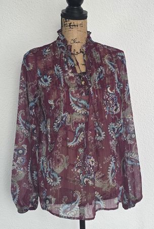 Damen Bluse mit Paisleymuster, Grösse M