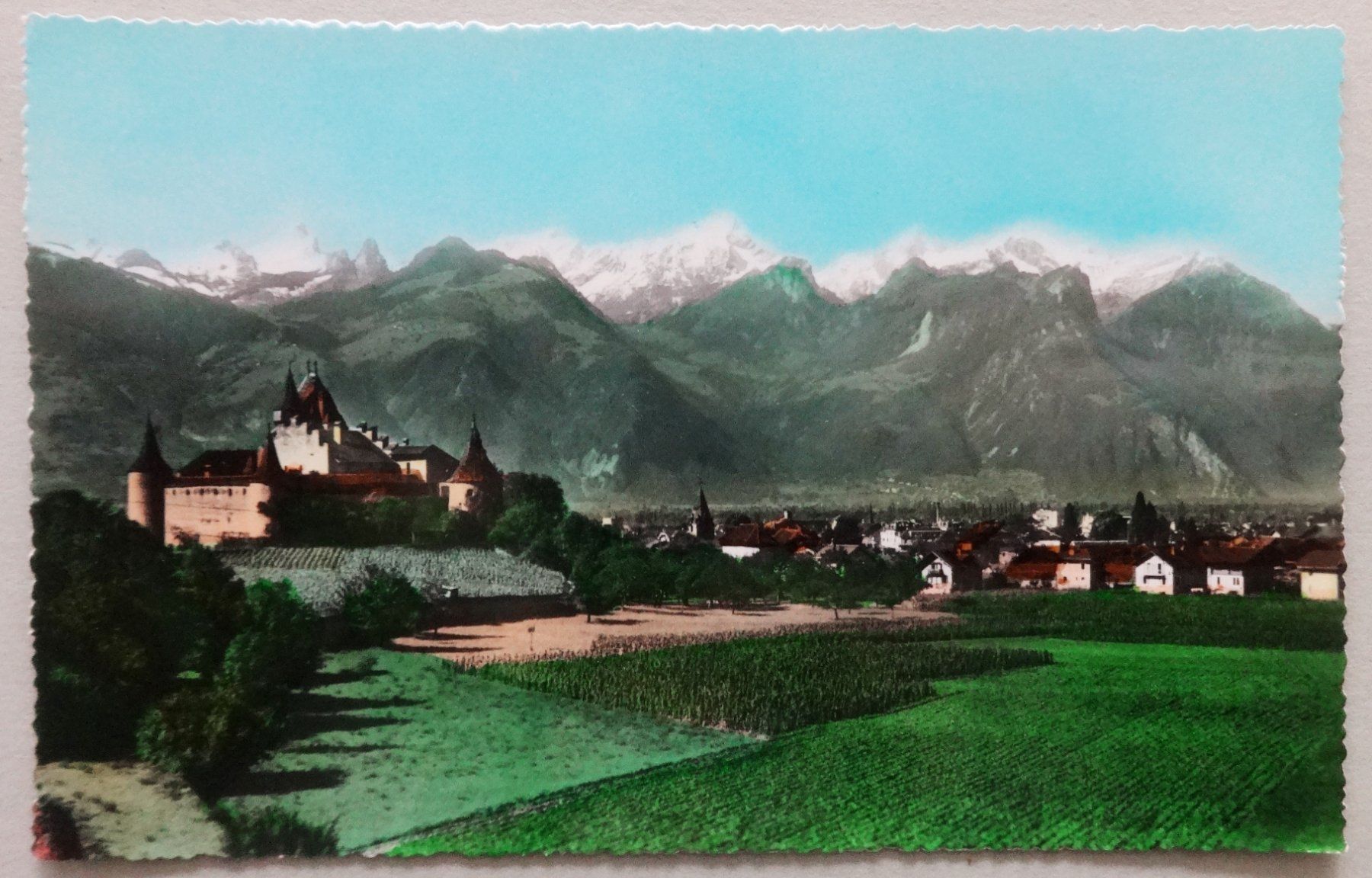 Cartoline postali: Aigle - Les Alpes Valaisannes – Usato da Fétigny venduto da Billy2miny