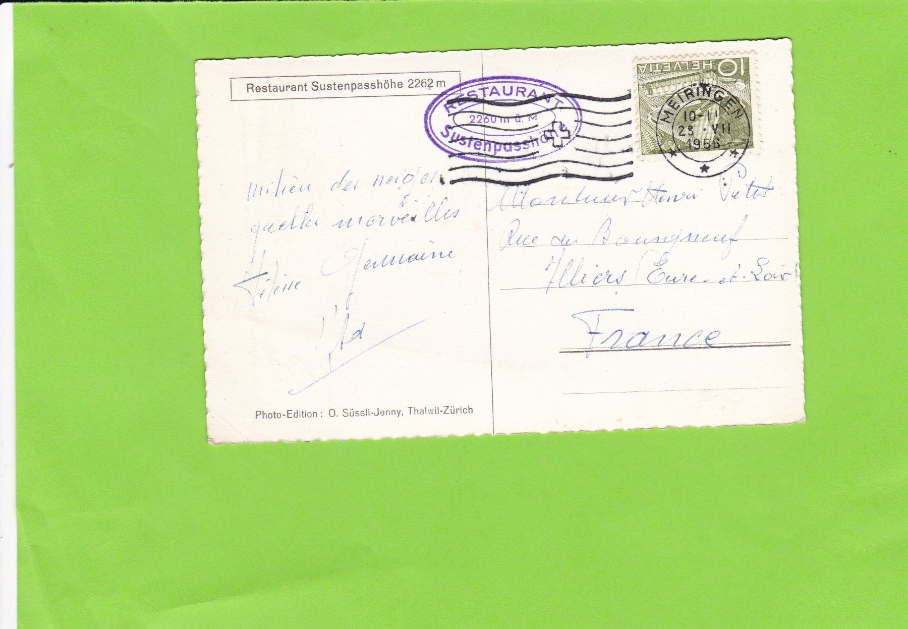 Cartes postales: Sustenpasshöhe. Parkplatz-Oldtimer – D'occasion à St. Peterzell par neckertal 1