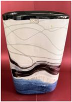 Gozo Glas Handgefertigte schwere ovale Vase - Serie „Noir“