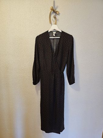 H&M Wickel-Kleid mit Herzchenmuster, Grösse M