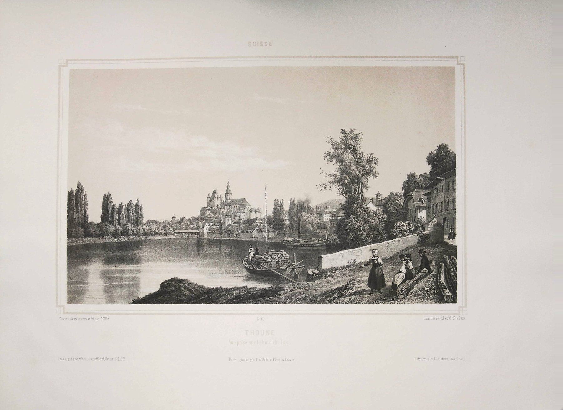 Stiche: Thun Tonlithgraphie von Deroy selten – Gebraucht aus Rafz von Helvet32