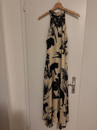 Kleid mit Leopardenmuster beige/schwarz Grösse M