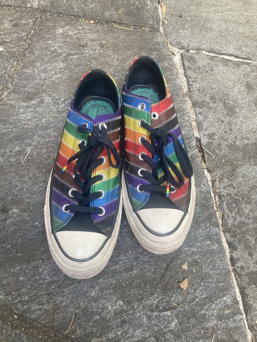Converse Herrenschuhe: Converse Regenbogen farben Gr 41 – Gebraucht aus Basel von Nomagusa