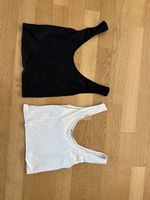 2 Tops in schwarz/weiss, Grösse L