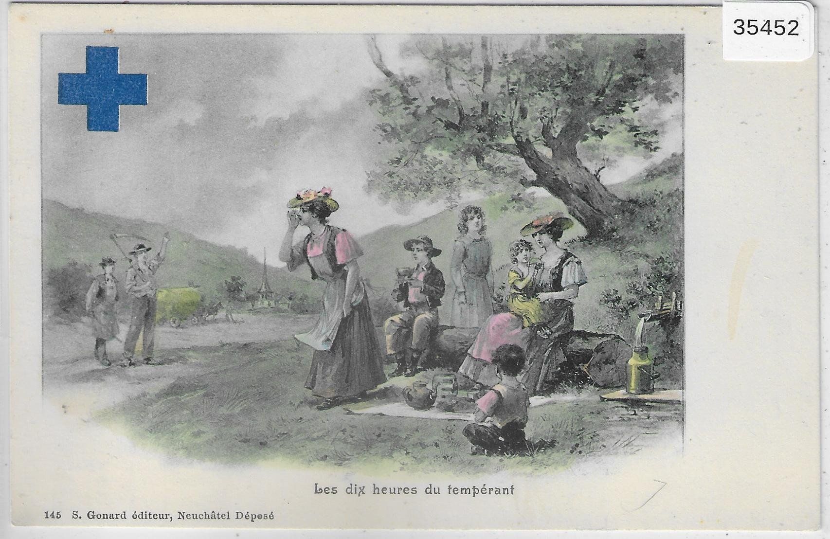 Cartoline postali: Croix-Bleue - Les dix heures du temperant - Mittagspause – Usato da Ettingen venduto da Kartenplanet