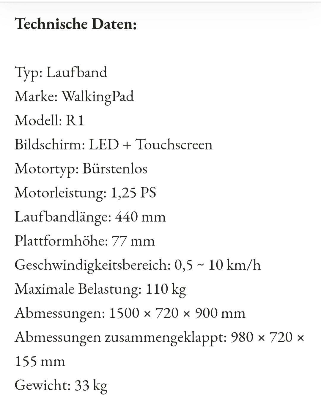 Kingsmith Hometrainer: Klappbares Laufband  – Usato da Hausen am Albis venduto da Fahei 4