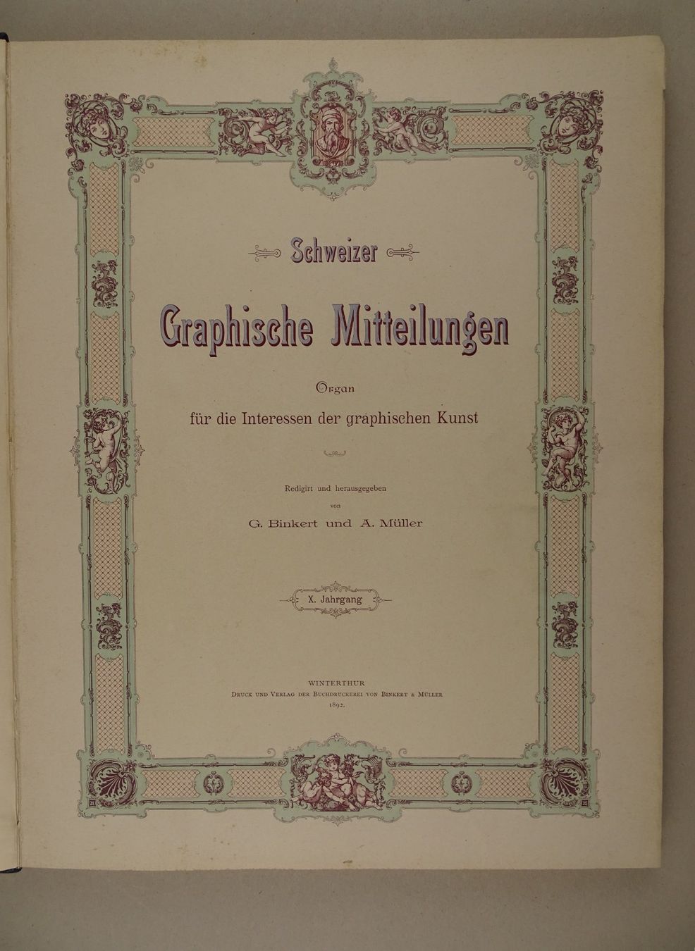 Libri: SCHWEIZER GRAPHISCHE MITTEILUNGEN 1892 – Usato da Grüningen venduto da Kartensammler