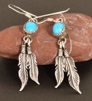 Vintage Silber-Ohrringe "Native American Style"