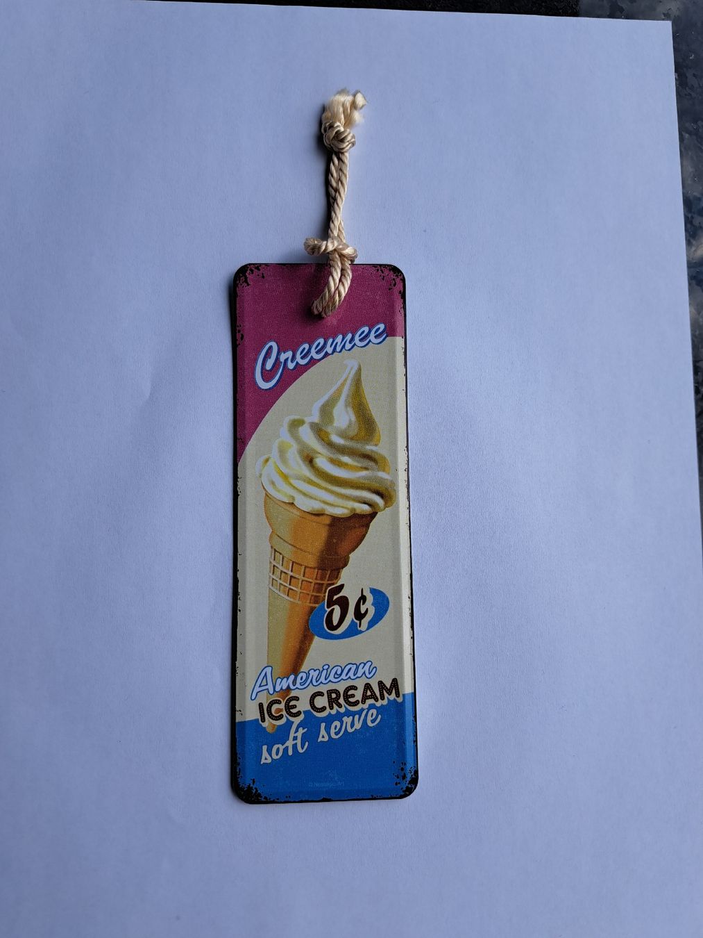 Sonstiges zum Sammeln & Seltenes: Cooles Lesezeichen "Ice Cream" Nostalgic-Art, neuwertig – Neu (gemäss Beschreibung) aus Weisslingen von Horvi_09