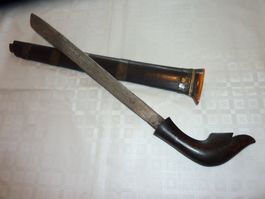 Messer Schwert Waffe MANDAU Kopfjäger Indonesien Borneo19.Jh