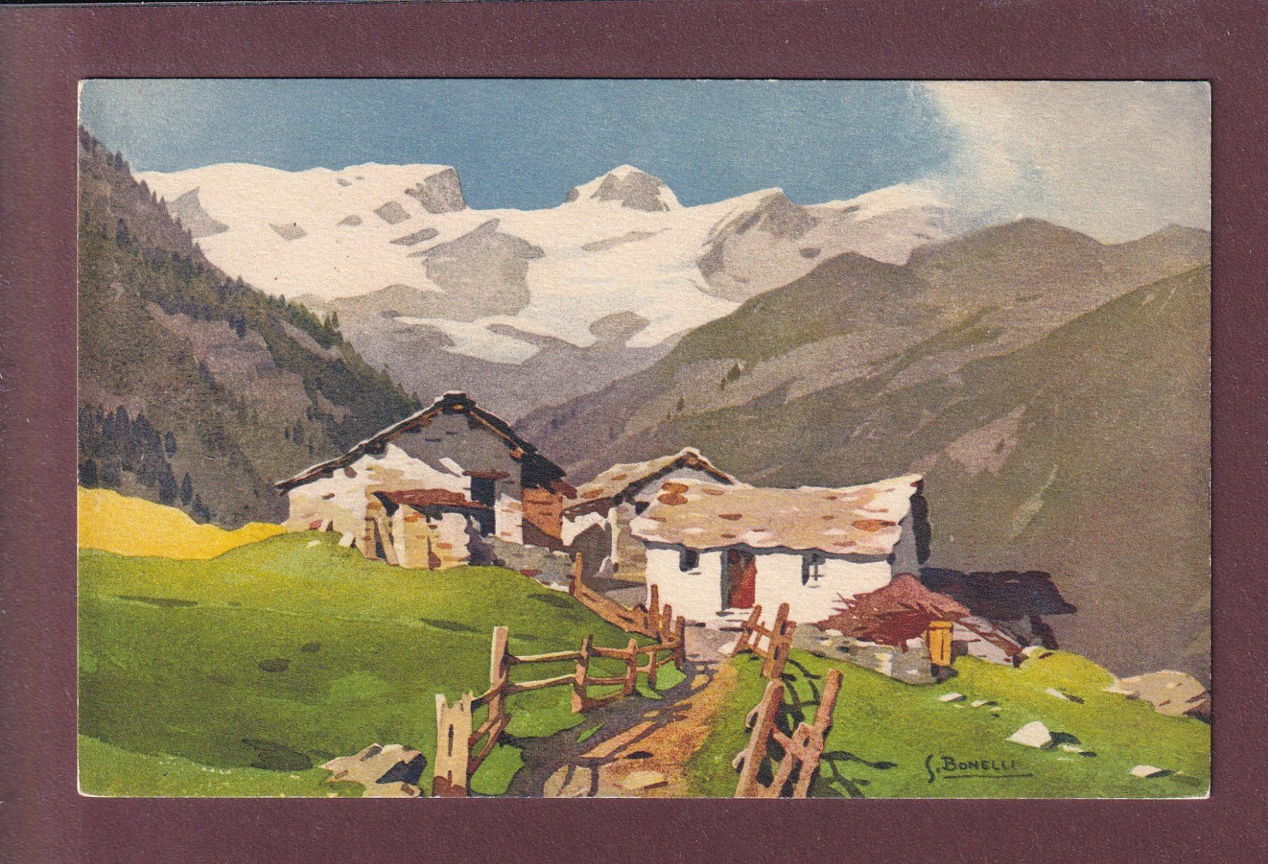 Cartes postales: Vallée de CHAMPOLUC - Breithorn - S. Bonelli – D'occasion à Pully par nicecards