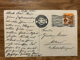 AK Neujahrskarte, Stempel 30.XII 1932 Schaffhausen 1