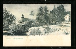 AK Davos-Frauenkirch, Kirche im Winter