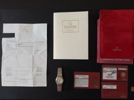 Omega Constellation Damenuhr 18k Weissgold Diamanten Automat
