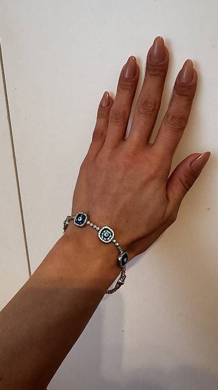 Armbänder & -reifen: 925er Silberarmband mit Nazar-Amulett – Gebraucht aus Bellach von RuJewelry 4