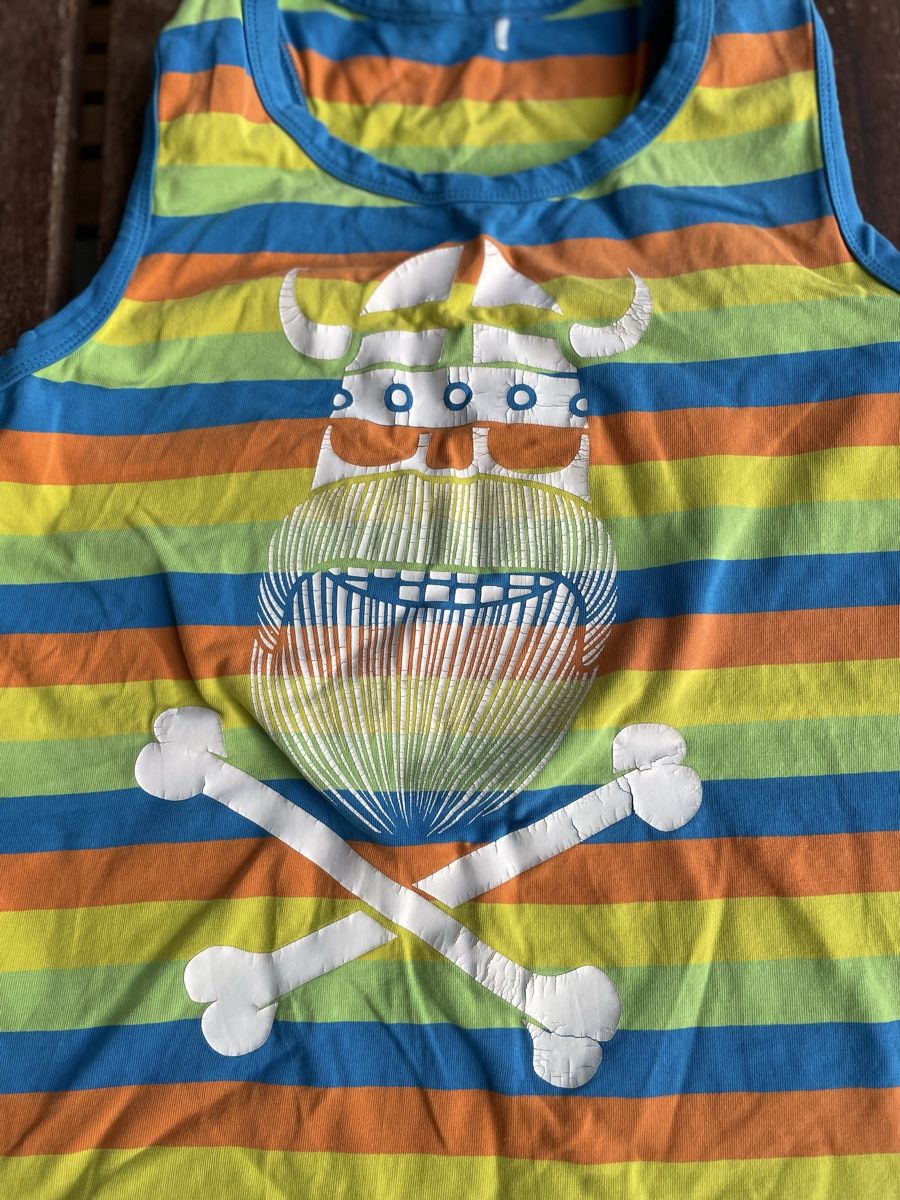 Danefae Camicie, T-shirt & Polo: Danefae Tanktop bunt gestreift, Grösse 128, Wikinger – Usato da Bern venduto da brup 2