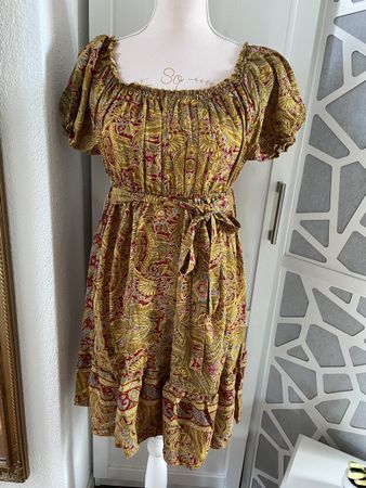 Schönes Seidenkleid, Paisley, Gr. 38