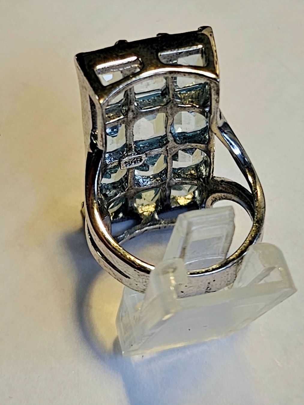 Anelli: Ring Silber blau Topas Steine Grösse 54 – Nuovo (secondo la descrizione) da Zürich venduto da adriben 9