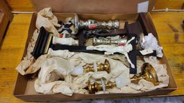 Antike religiöse Material, Kreuz Kerzenständer (L7)