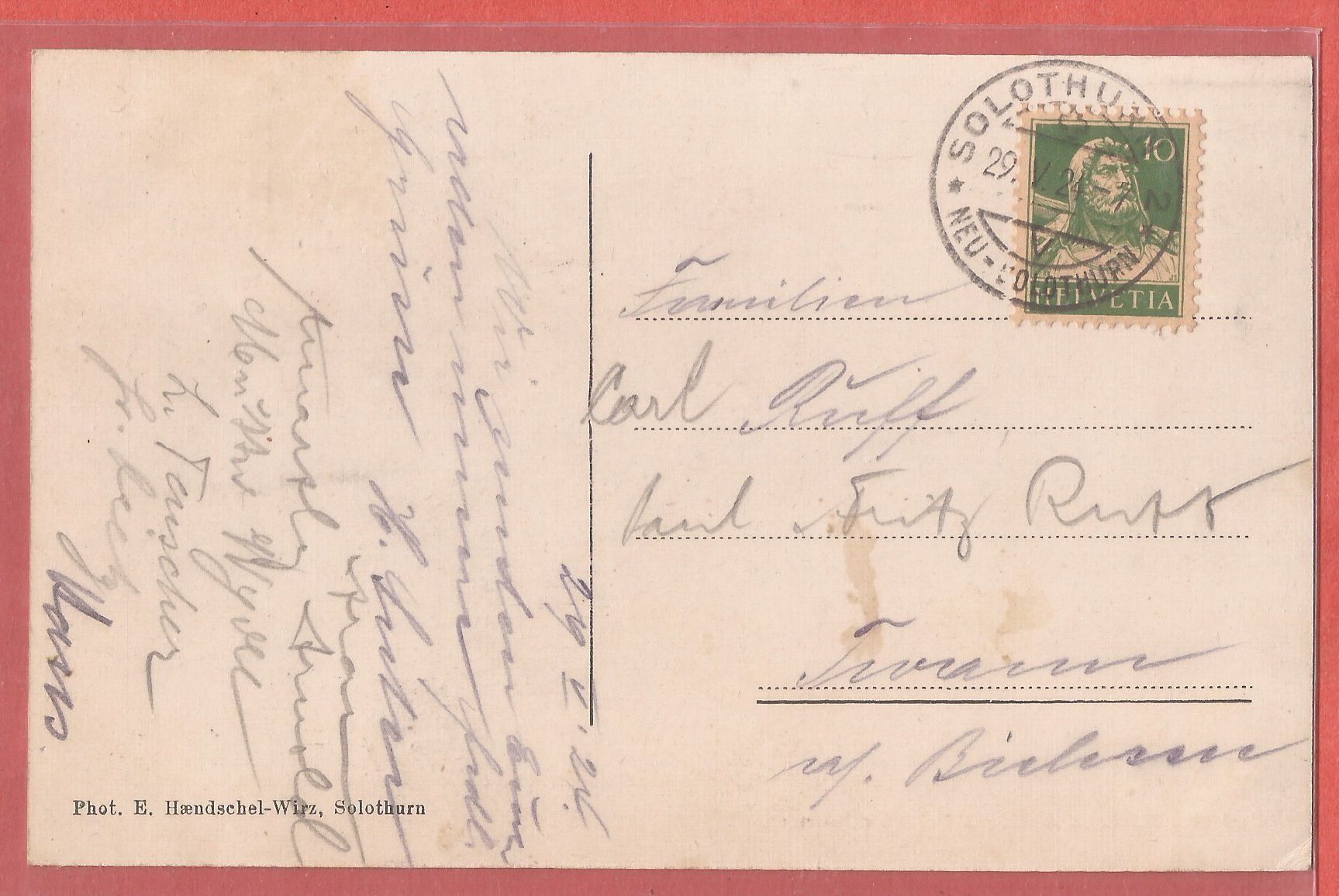 Ansichtskarten: Bad Attisholz mit Oldtimer - 1924 – Gebraucht aus Fislisbach von Porano 1