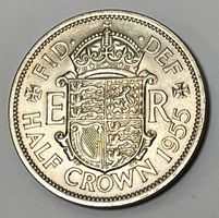 ½ Crown - Elizabeth II - Vereinigtes Königreich - 1955