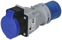 Übergangsstecker Stecker CEE 16A/Typ 23 blau 230V IP44/IP55