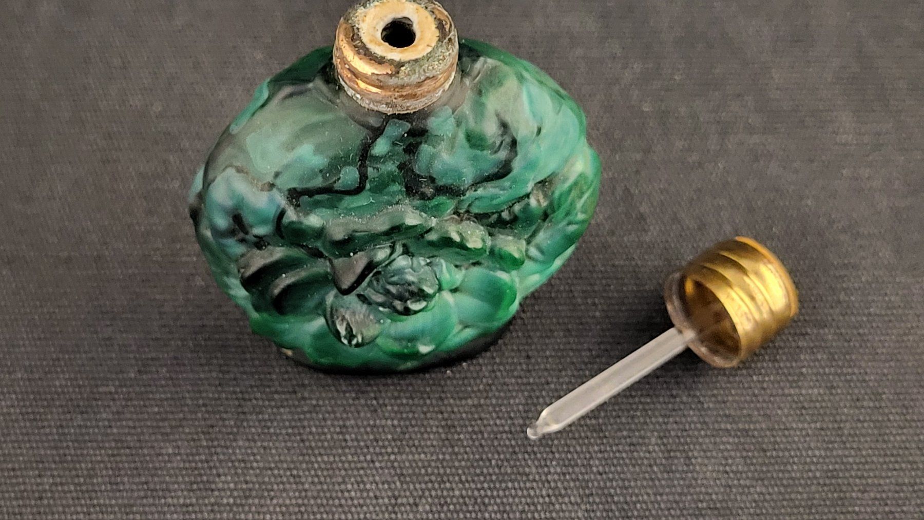 Flaconi: Parfüm-Flacon MALACHITGLAS – Usato da Basel venduto da spinne02 6