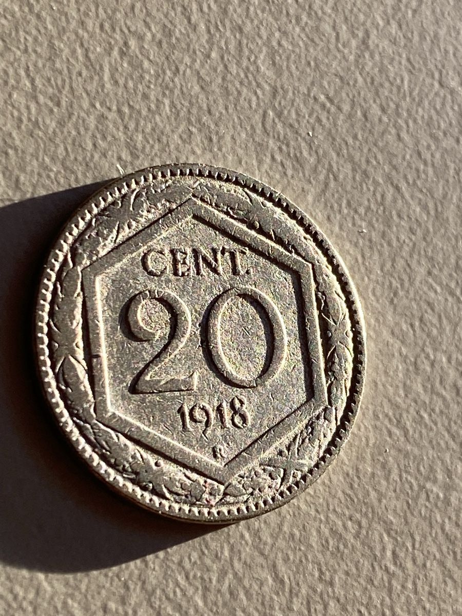 Tutti le monete: Italie - 20 centimes - 1918 – Usato da Payerne venduto da Mike1682