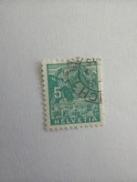 Briefmarke Helvetia 5 Rappen gruen alte Ausgabe</50