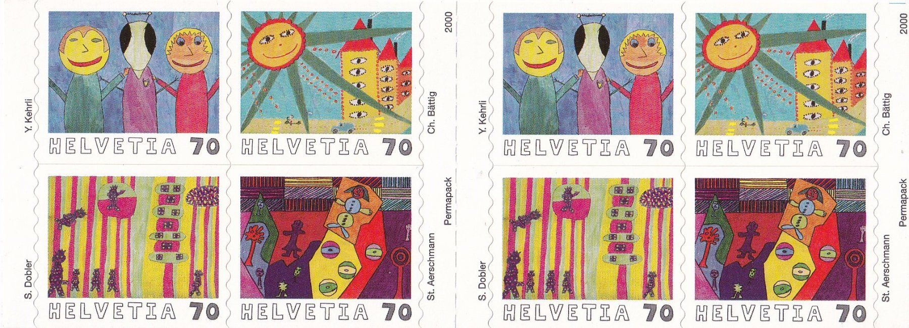 Tutti i francobolli: CH 2000, Markenheftchen Kinder-Malwettbewerb – Nuovo (secondo la descrizione) da Castione venduto da Rx-stamps 1