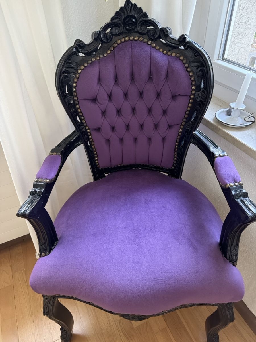Poltrone: Barock Stuhl violett top Zustand  – Nuovo (secondo la descrizione) da Birsfelden venduto da Haex 1