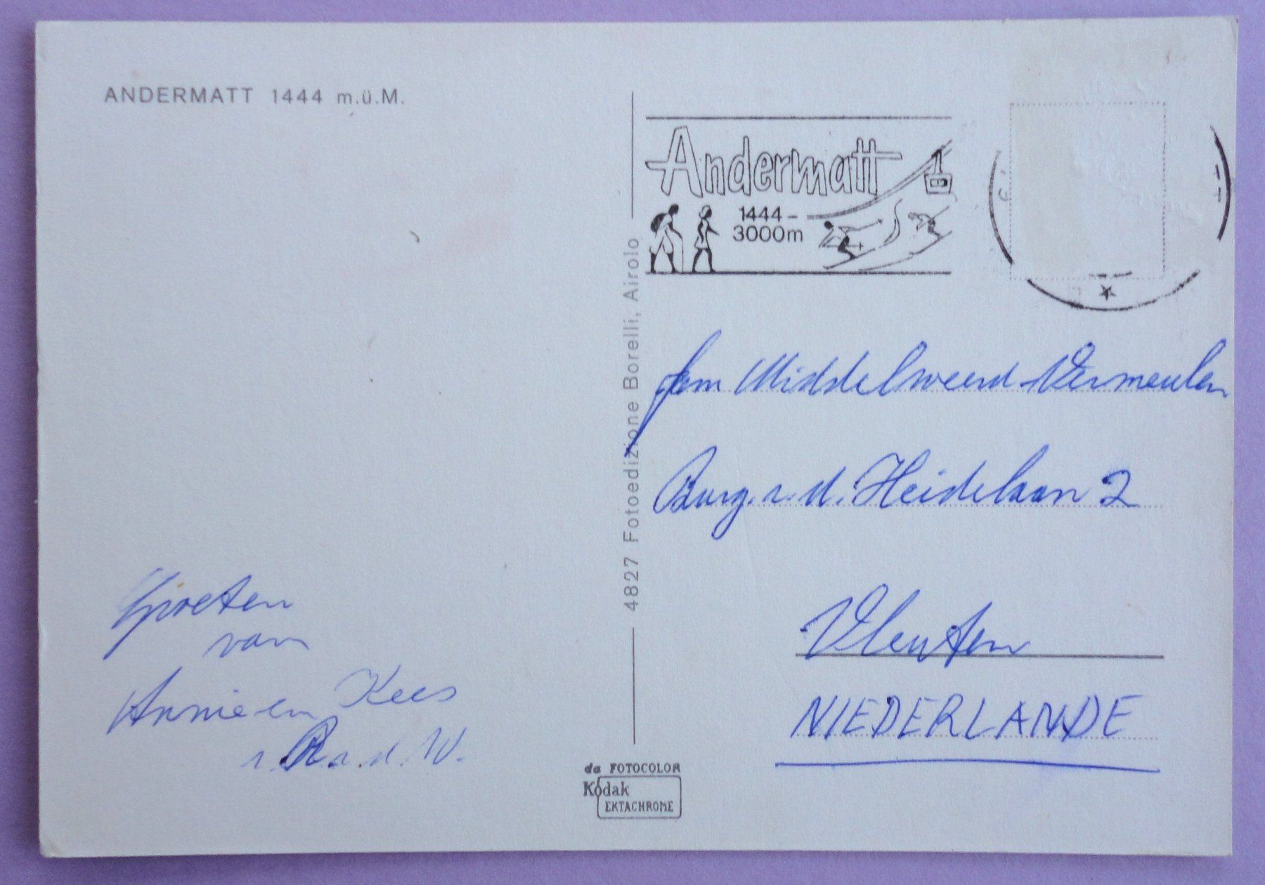 Cartoline postali: Andermatt 1444 m ü.M. – Difettoso da Fétigny venduto da Billy2miny 1