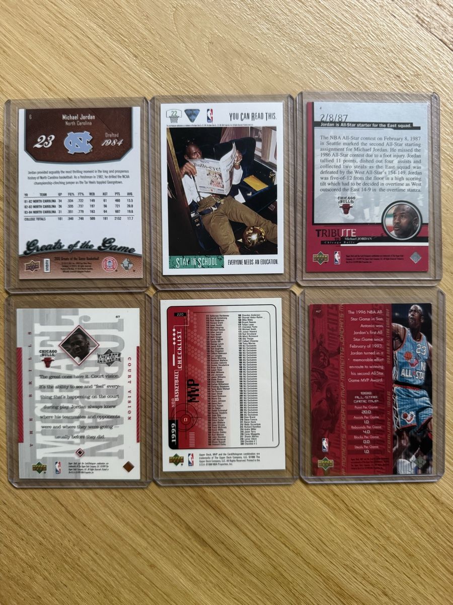 Jordan Carte collezionabili: 6 Michael Jordan Upper Deck Basketball Cards – Usato da Founex venduto da egz_58qz 7