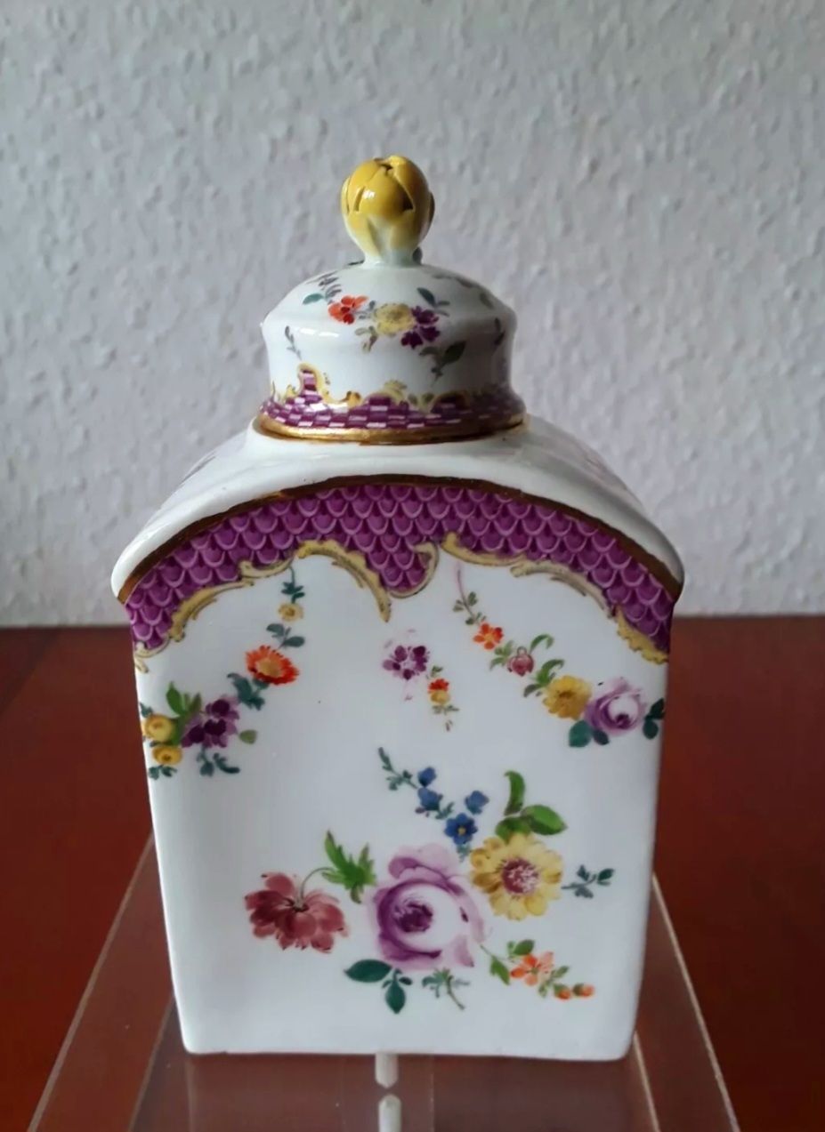 Zuccheriere: Meissen Teedose um 1760 – Usato da Opfikon venduto da koiliebhaber